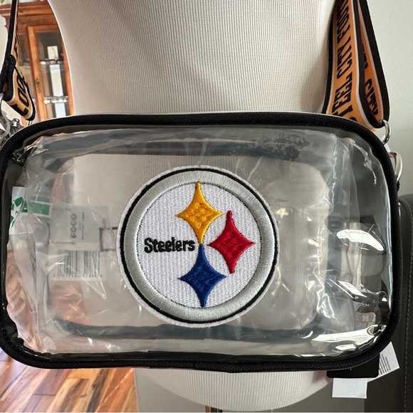 Pittsburgh Steelers Clear Stadium Crossbody Bag/Purse, New - Picture 8 of 8